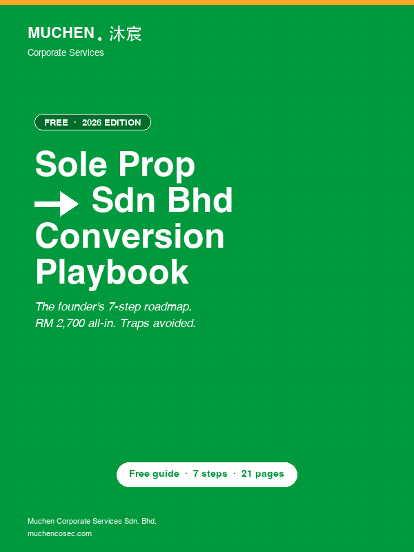 Sole Prop → Sdn Bhd Conversion Playbook (2026)